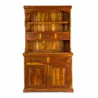 Hög klassisk skänk med massiv akaciaträkonstruktion - Umami Viadurini