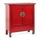 Vintage låg skänk med 2 dörrar i Red Elm Wood Homemotion - Konan Viadurini