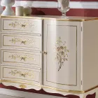 Klassisk 2 dörrar och 4 lådor träskänk tillverkad i Italien - Windsor Viadurini