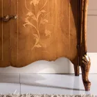 Classic Living Room Träskänk med inlägg Made in Italy - Ottaviano Viadurini