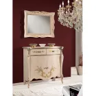 Klassiskt vardagsrumsskänk i trä med inlägg Made in Italy - Ottaviano Viadurini