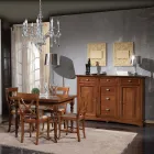 Klassisk skänk i Tanganyika-trä med 6 lådor och 2 dörrar Tillverkad i Italien - Bragi Viadurini