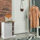 Skänk med 1 dörr, 1 låda och 3 öppna fack Tillverkad i Italien - Hoder Viadurini