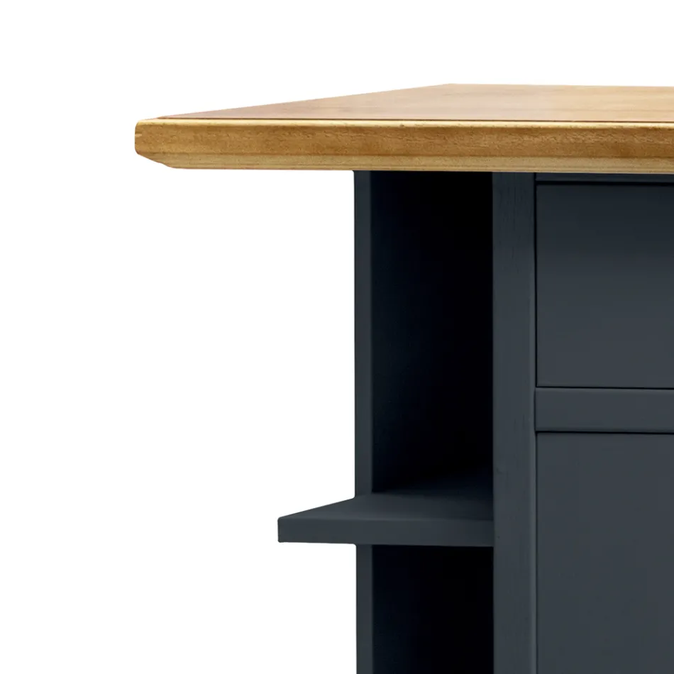 Skänk med 1 dörr, 1 låda och 3 öppna fack Tillverkad i Italien - Hoder Viadurini