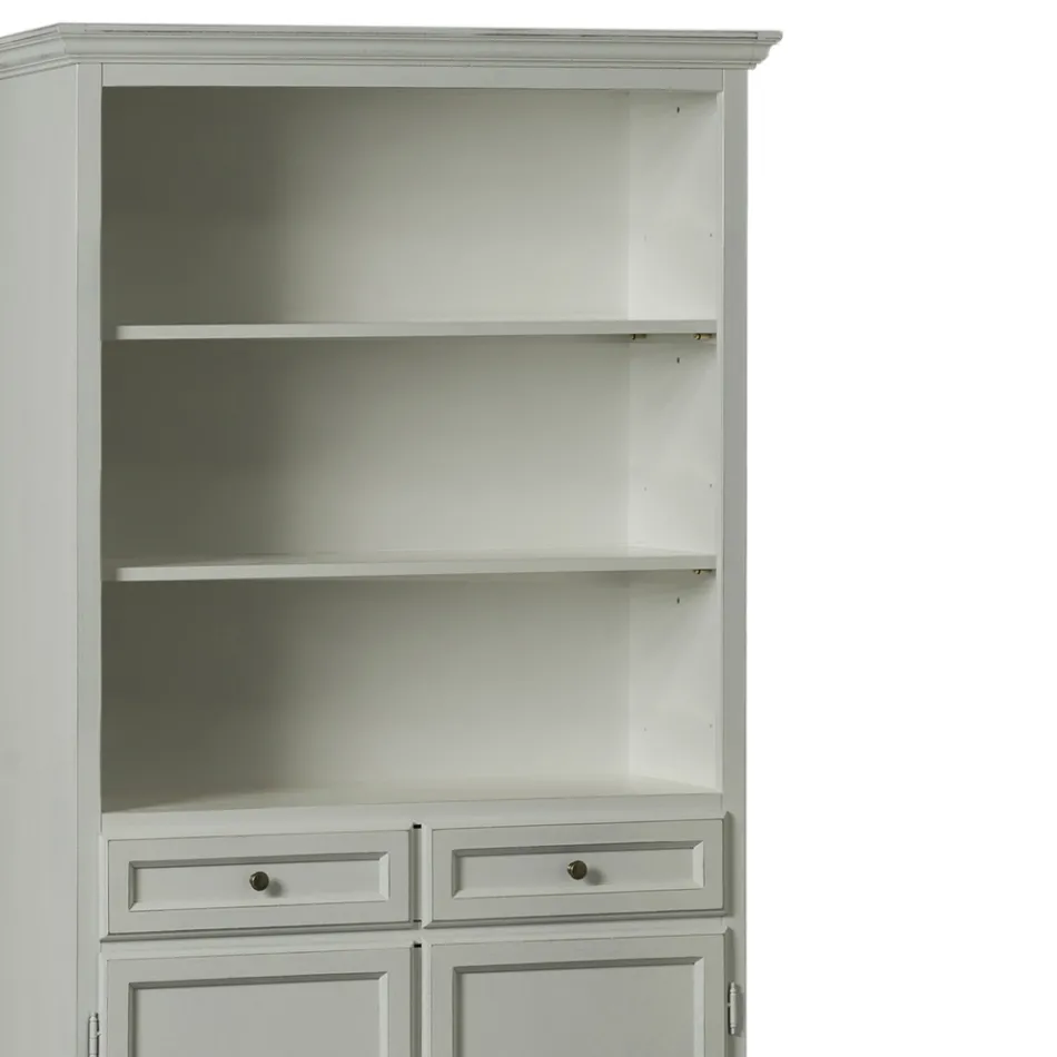 Skänk med 2 dörrar, 2 lådor och 2 öppna hyllor Tillverkad i Italien - Camene Viadurini