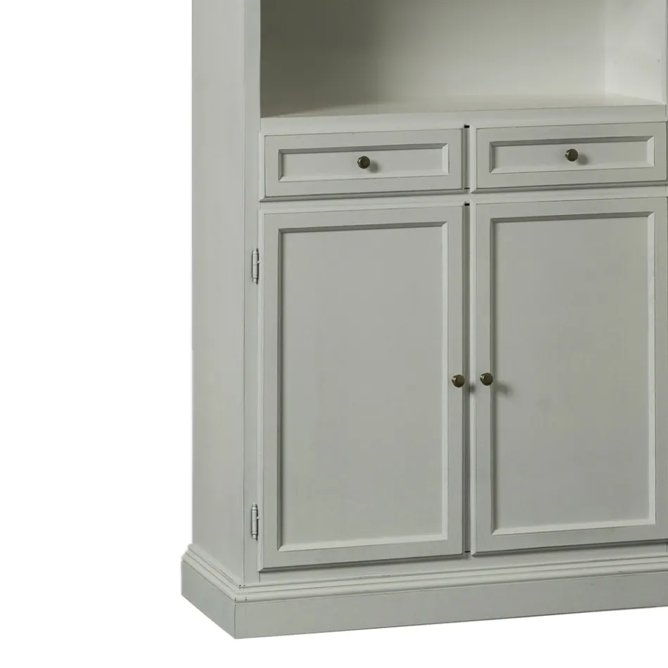 Skänk med 2 dörrar, 2 lådor och 2 öppna hyllor Tillverkad i Italien - Camene Viadurini