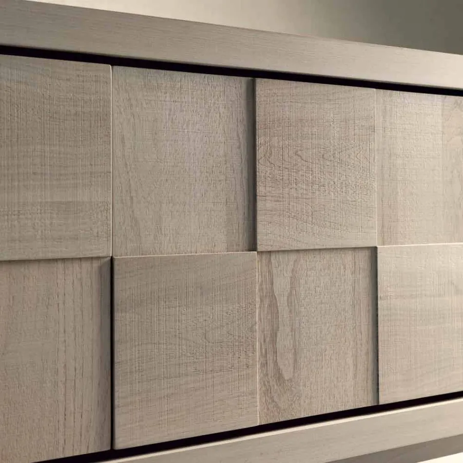 Skåp med 3 dörrar i modern design massiv valnöt Nensi Viadurini