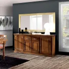 Skänk med 4 dörrar och 2 lådor i Bassano Wood Made in Italy - Tanit Viadurini