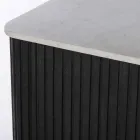 Sideboard med marmorskiva och mangoträstruktur - Fisherman Viadurini