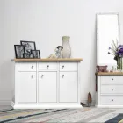 Skänk med struktur i fanerade träpartiklar Tillverkad i Italien - Odino Viadurini