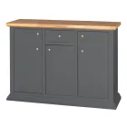 Skänk med struktur i fanerade träpartiklar Tillverkad i Italien - Odino Viadurini