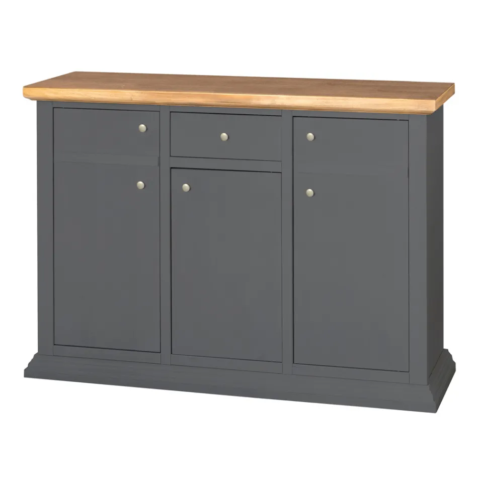 Skänk med struktur i fanerade träpartiklar Tillverkad i Italien - Odino Viadurini