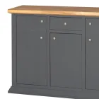 Skänk med struktur i fanerade träpartiklar Tillverkad i Italien - Odino Viadurini