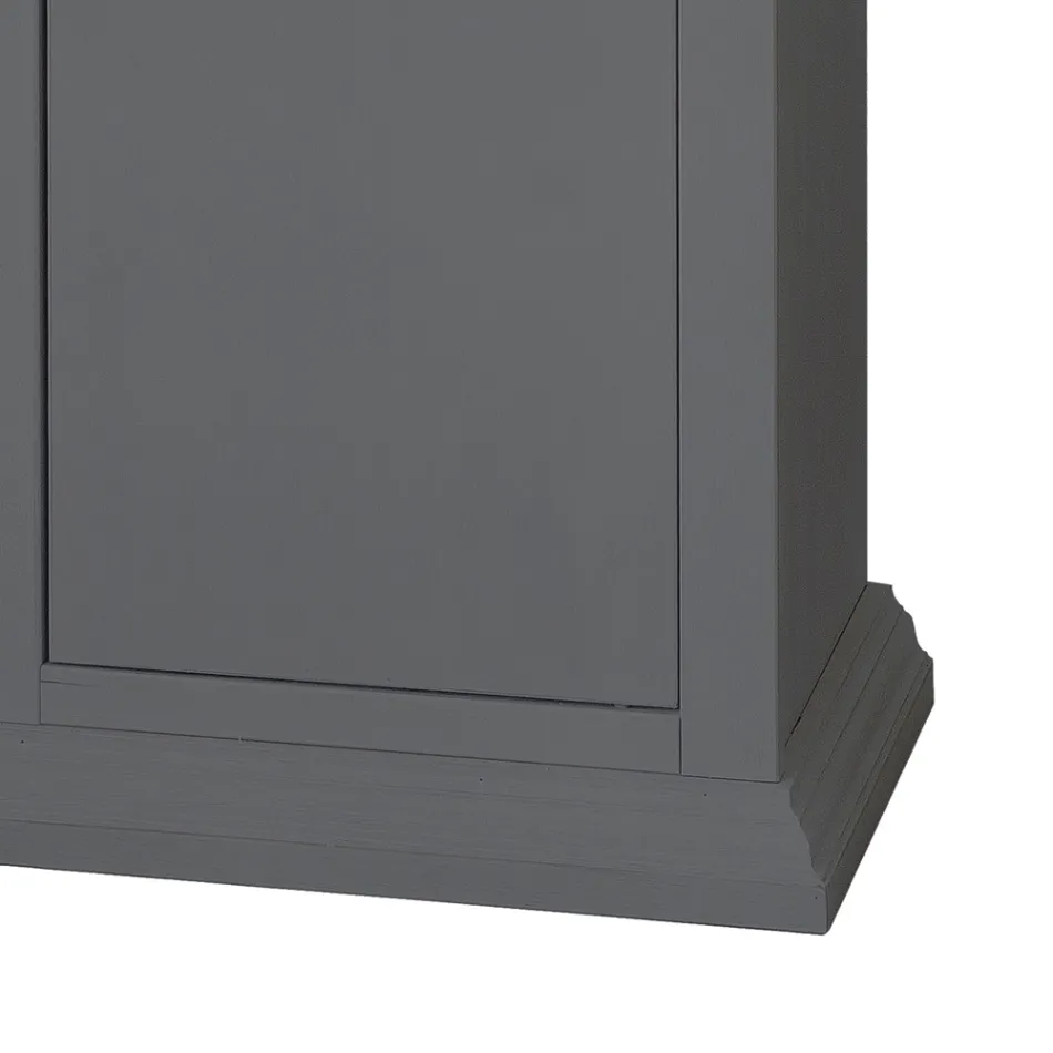 Skänk med struktur i fanerade träpartiklar Tillverkad i Italien - Odino Viadurini