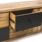 Skänk inomhus med en dörr, 4 lådor och metallfötter - Skjut Viadurini