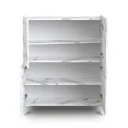 Vardagsrumsskänk täckt av melaminmarmor. Tillverkad i Italien - zink Viadurini