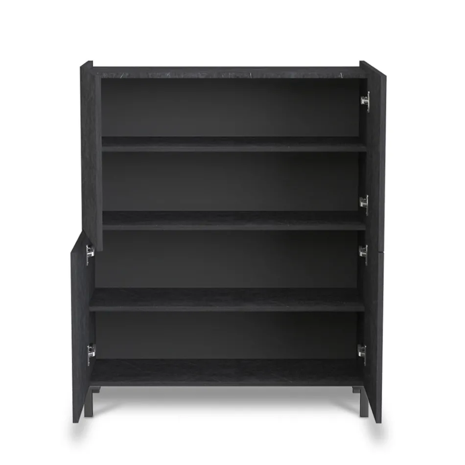 Vardagsrumsskänk täckt av melaminmarmor. Tillverkad i Italien - zink Viadurini