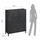 Vardagsrumsskänk täckt av melaminmarmor. Tillverkad i Italien - zink Viadurini