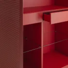 Vardagsrumsskänk med 2 dörrar i diamantfinish Tillverkad i Italien - Sagittario Viadurini