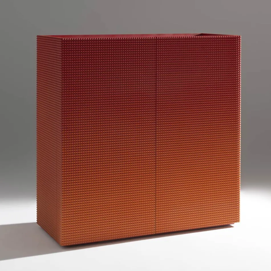 Vardagsrumsskänk med 2 dörrar i diamantfinish Tillverkad i Italien - Sagittario Viadurini