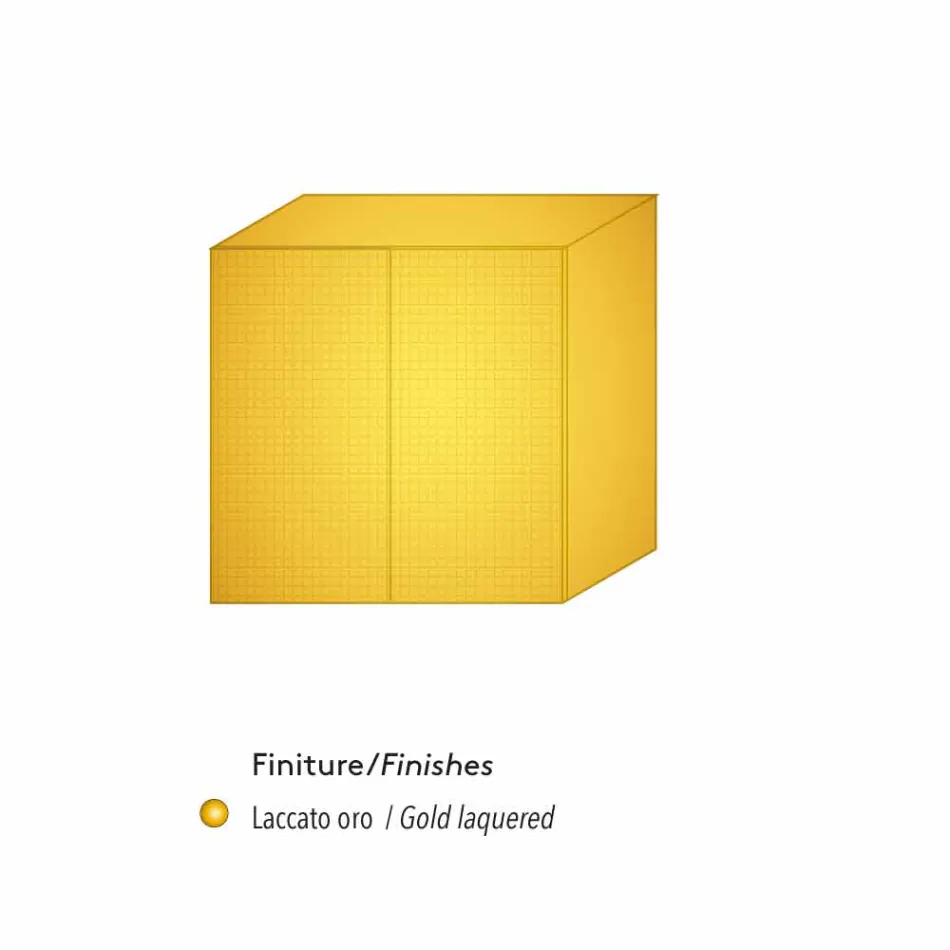 utformning skänk med 2 dörrar vit, svart eller guld mönster Flora Viadurini