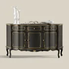 Lyxig skänk med 3 dörrar och 3 trälådor tillverkad i Italien - Leonor Viadurini