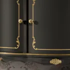 Lyxig skänk med 3 dörrar och 3 trälådor tillverkad i Italien - Leonor Viadurini