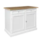 Träskänk med 2 lådor och 2 dörrar Tillverkad i Italien - Uller Viadurini