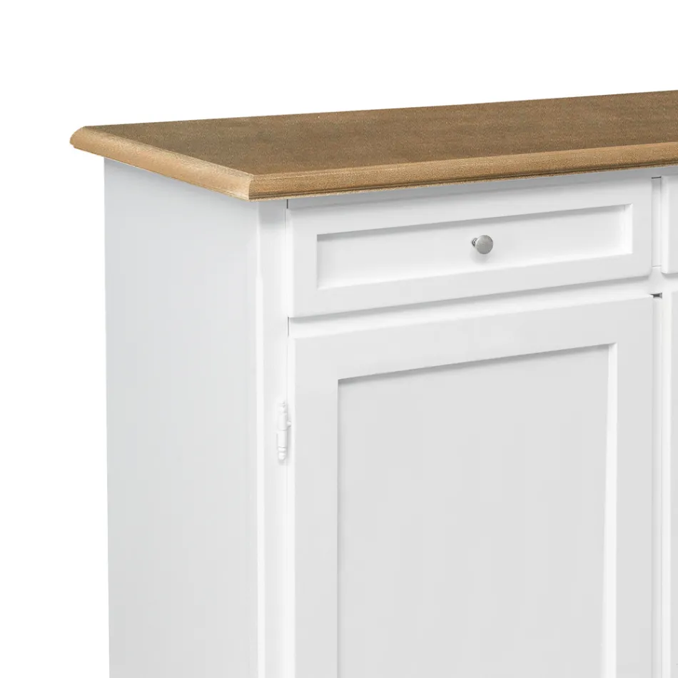 Träskänk med 2 lådor och 2 dörrar Tillverkad i Italien - Uller Viadurini