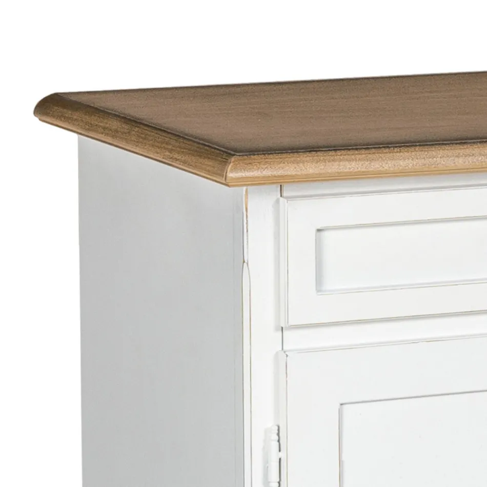 Träskänk med 3 lådor och 3 dörrar Tillverkad i Italien - Uller Viadurini