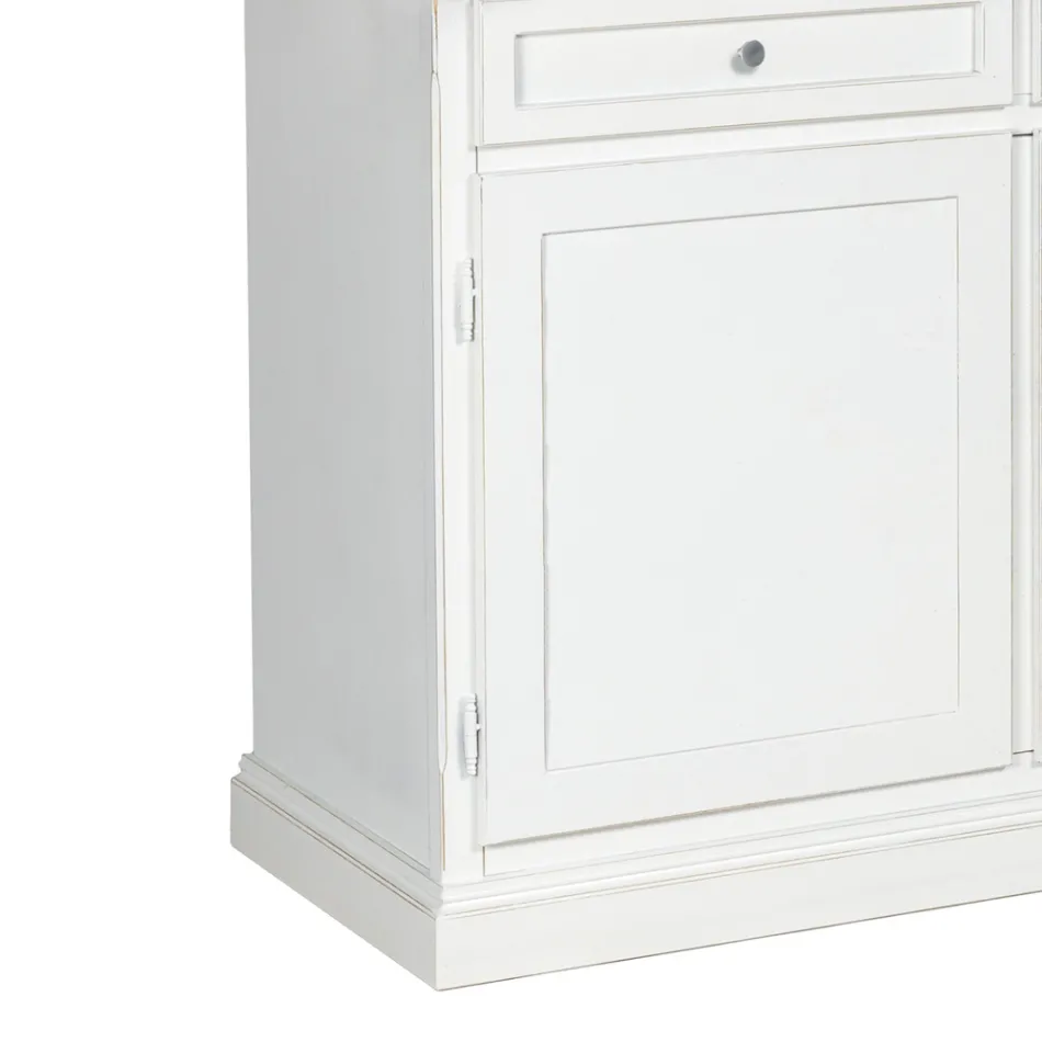 Träskänk med 3 lådor och 3 dörrar Tillverkad i Italien - Uller Viadurini