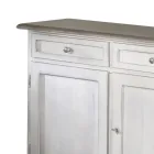 Träskänk med 3 lådor och 3 dörrar Tillverkad i Italien - Uller Viadurini