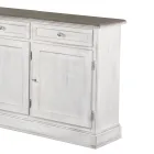 Träskänk med 3 lådor och 3 dörrar Tillverkad i Italien - Uller Viadurini