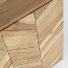 Skänk i akaciaträ med 2 dörrar och 3 lådor Design Homemotion - Carla Viadurini