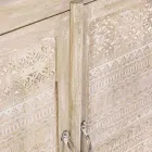 Skänk i mangoträ med handinläggningar - Zotto Viadurini