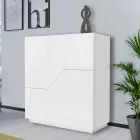 Skänk i melaminträ 3 rum och 2 hyllor Tillverkad i Italien - Alyssa Viadurini