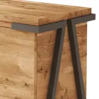 Skänk i ekträ och metall med 2 dörrar och öppet fack Tillverkad i Italien - Jennifer Viadurini