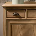 Massiv teakskänk med 2 dörrar och 3 lådor - Karate Viadurini