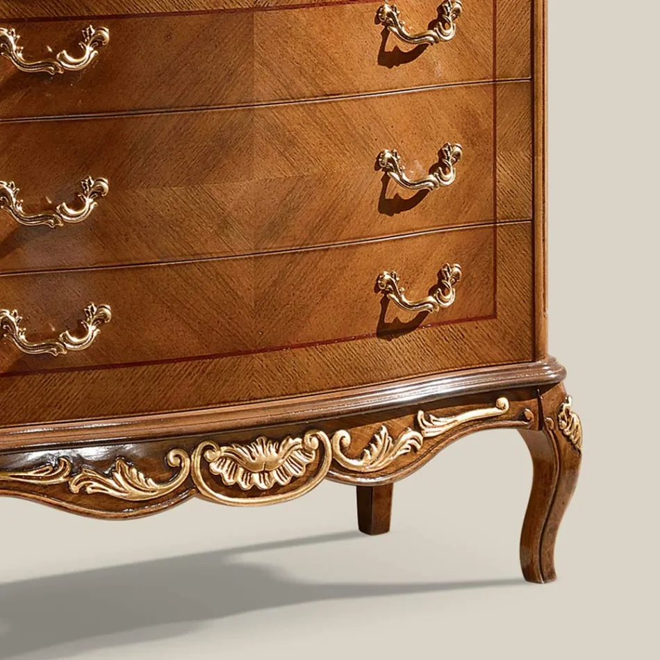 Klassisk vardagsrumsskänk Vit trä eller valnöt Made in Italy - Chantilly Viadurini