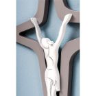 Vitt och grått Christo Crucifix Lasergraverat Tillverkat i Italien - Teresa Viadurini
