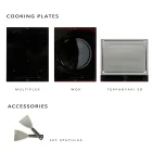 Utekök 140x65x93 cm tillverkat av massiv teak och aluminium - Convivial Viadurini