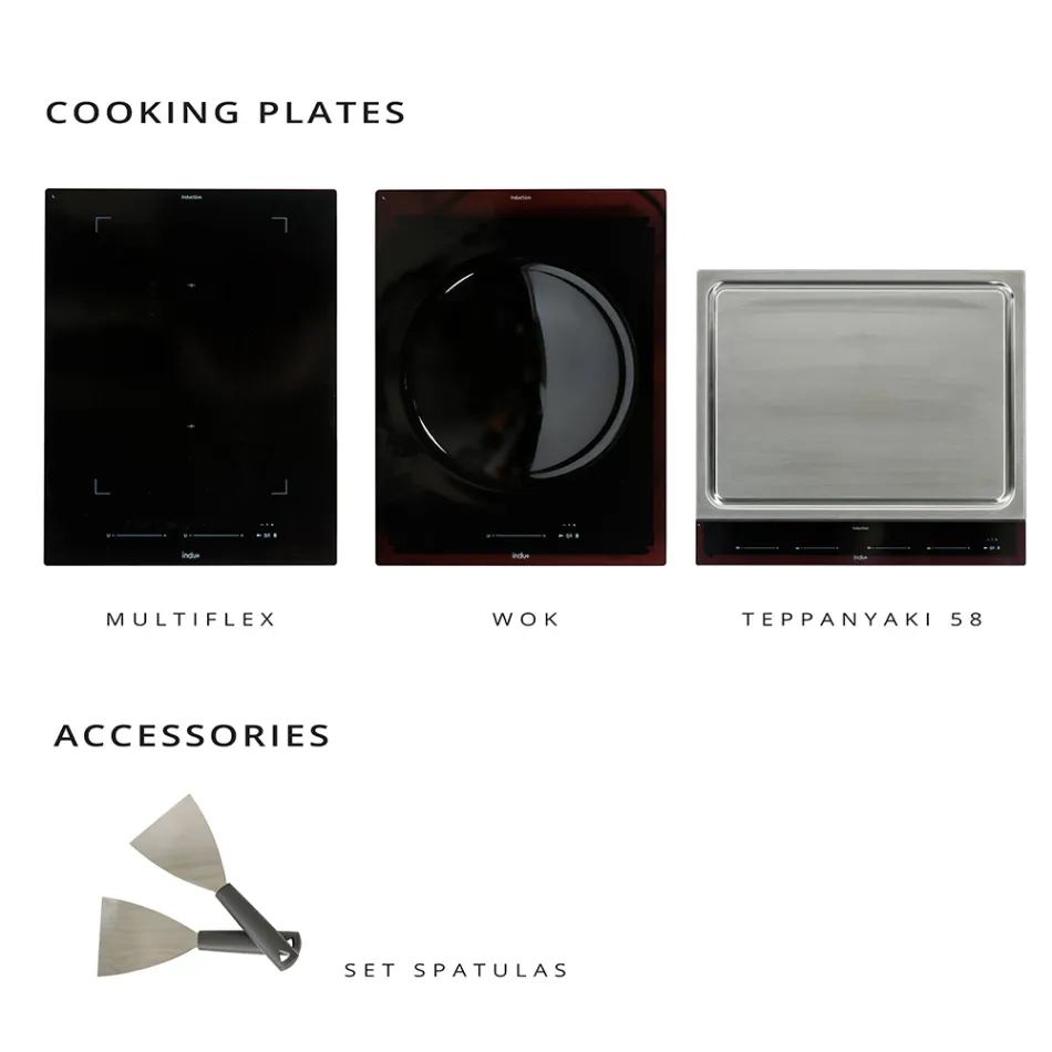 Utekök 140x65x93 cm tillverkat av massiv teak och aluminium - Convivial Viadurini