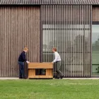 Utekök 141x70x93 cm tillverkat av massiv teak och aluminium - Stilosa Viadurini