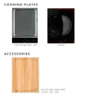 Utekök 141x70x93 cm tillverkat av massiv teak och aluminium - Stilosa Viadurini