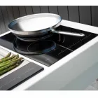 Modernt kök på hjul för utomhusträdgård i trä och stål - Calliope Viadurini