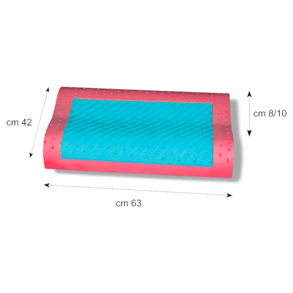 Dubbelvågskudde i Memory Ginseng och Memory AirSense Made in Italy - Thames Viadurini