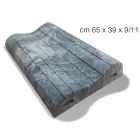 Dubbelvågskudde i Memory Xform 11 cm hög Tillverkad i Italien - Lockig Viadurini