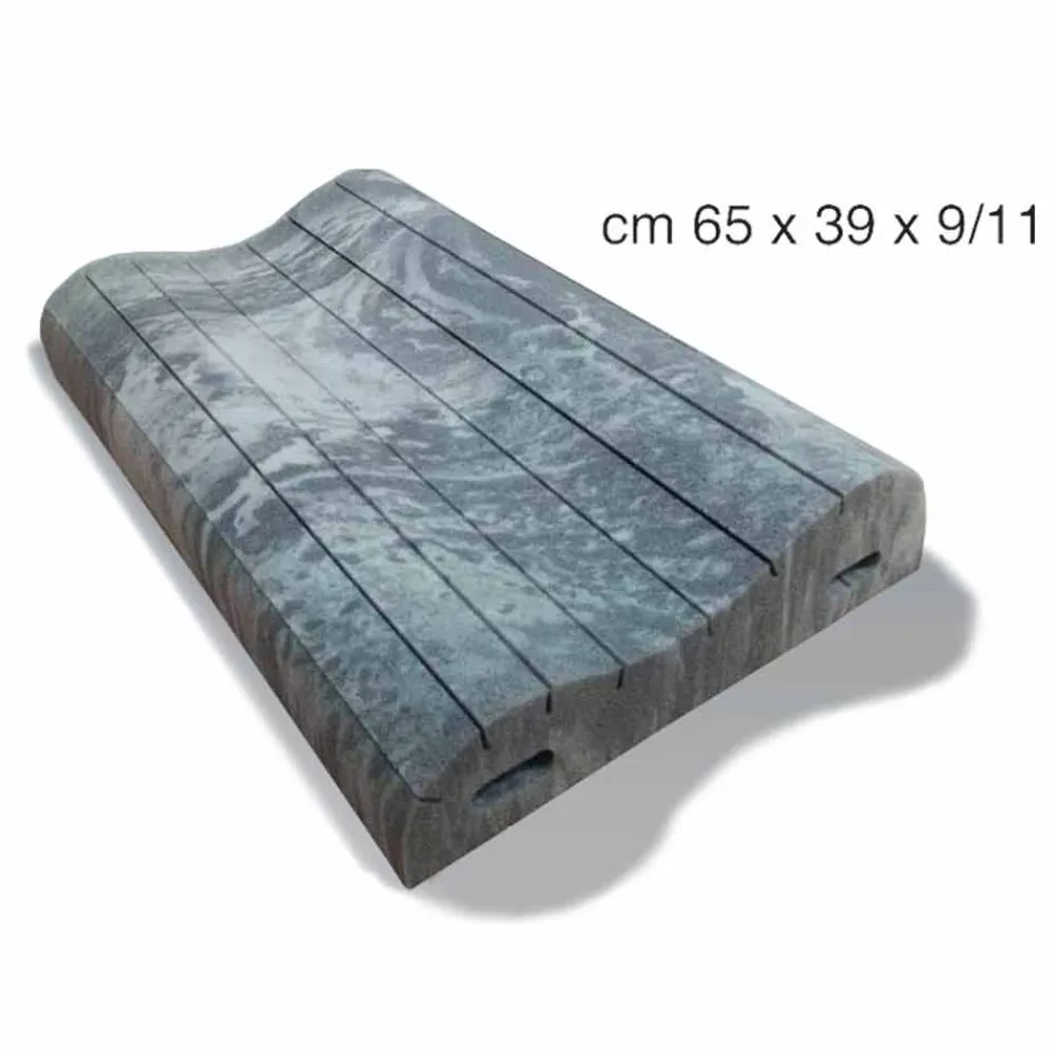 Dubbelvågskudde i Memory Xform 11 cm hög Tillverkad i Italien - Lockig Viadurini