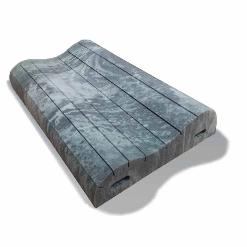 Dubbelvågskudde i Memory Xform 11 cm hög Tillverkad i Italien - Lockig Viadurini