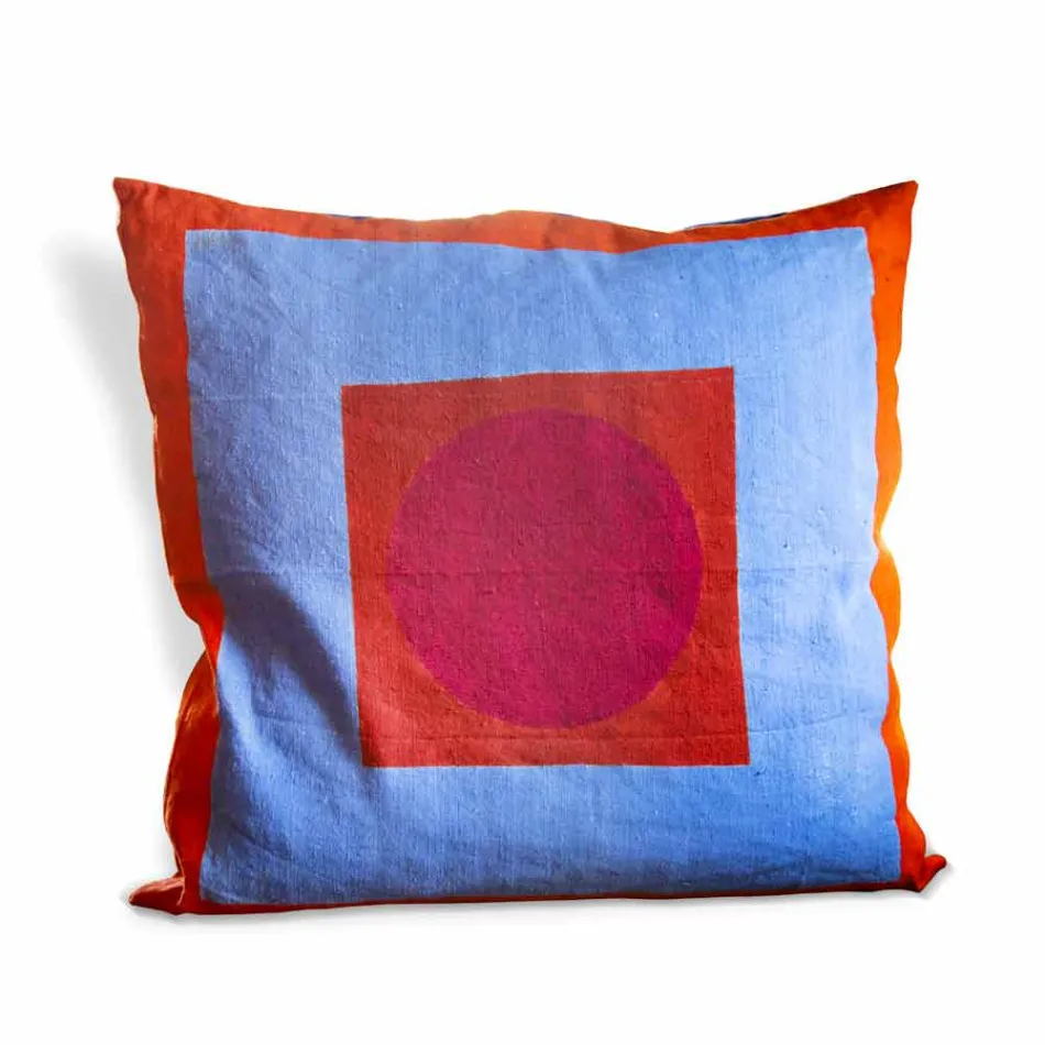 Handmålad hampkudde unik italiensk konst - märken Viadurini